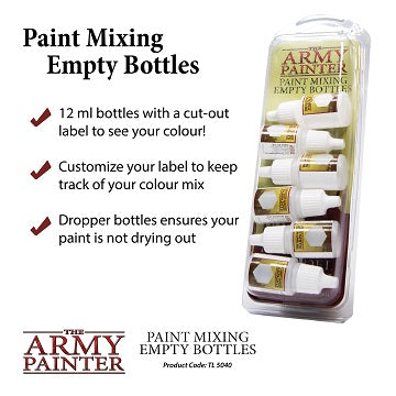 Army Painter: Paint Mixing Empty Bottles | Eastridge Sports Cards & Games