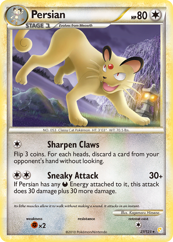 Persian (27/123) [HeartGold & SoulSilver: Base Set] | Eastridge Sports Cards & Games