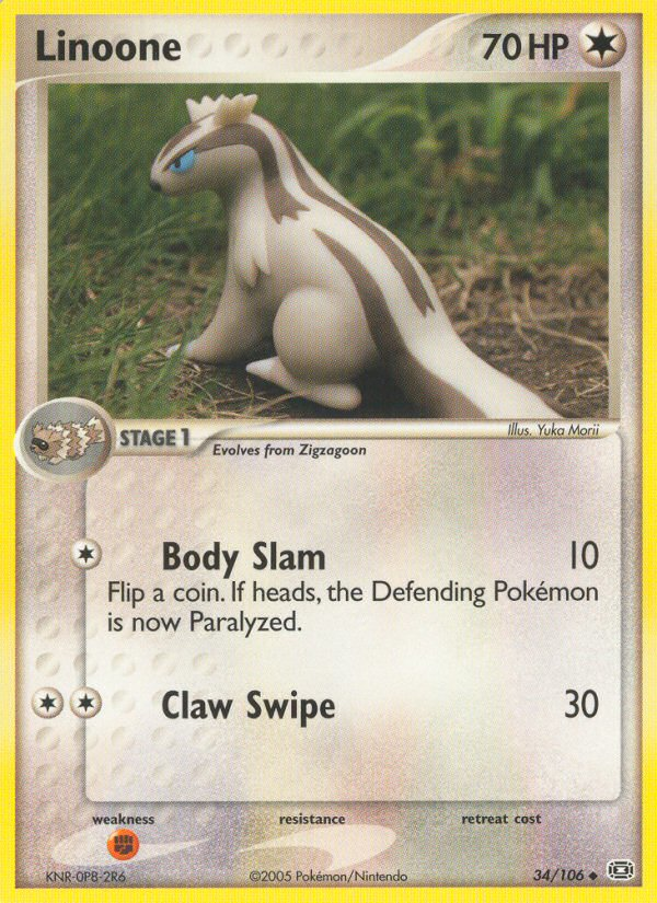 Linoone (34/106) [EX: Emerald] | Eastridge Sports Cards & Games