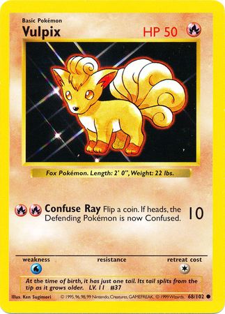 Vulpix (68/102) [Base Set Shadowless Unlimited] | Eastridge Sports Cards & Games