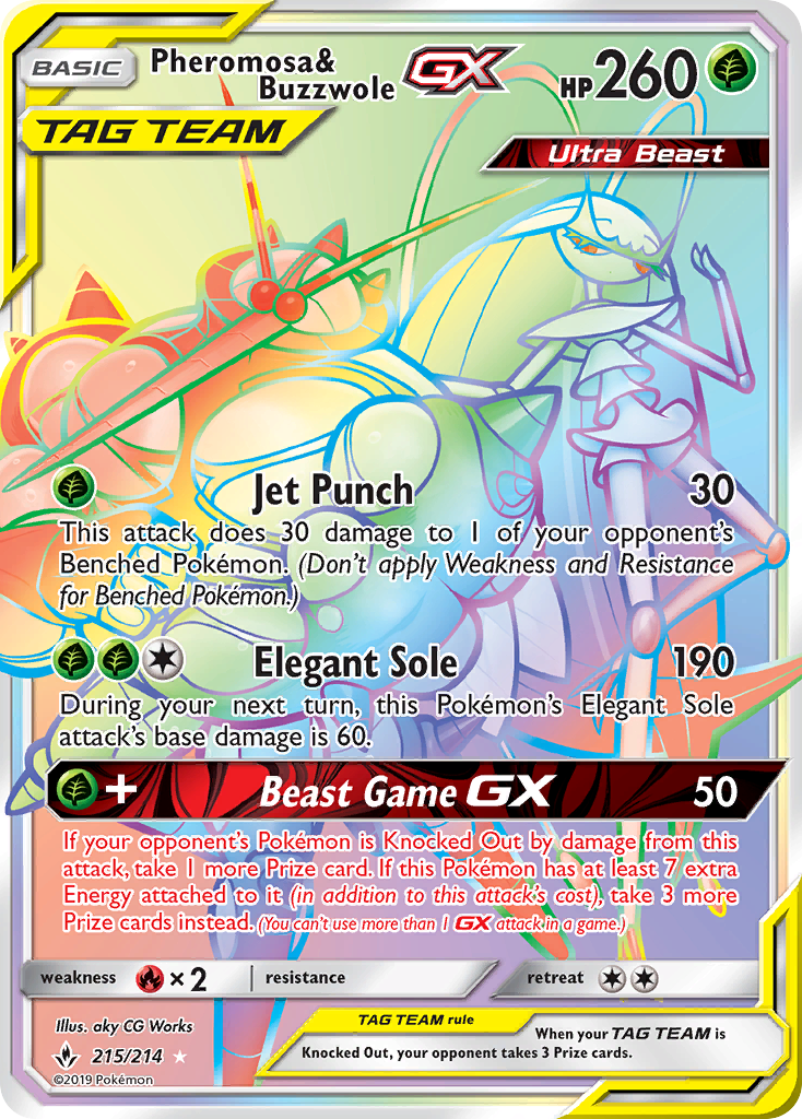 Pheromosa & Buzzwole GX (215/214) [Sun & Moon: Unbroken Bonds] | Eastridge Sports Cards & Games