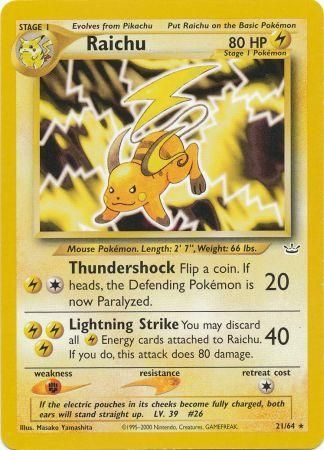 Raichu (21/64) [Neo Revelation Unlimited] | Eastridge Sports Cards & Games