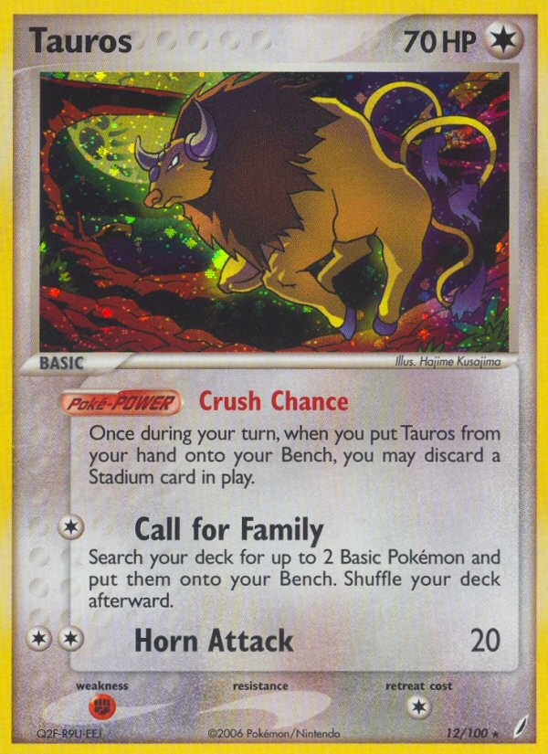 Tauros (12/100) [EX: Crystal Guardians] | Eastridge Sports Cards & Games