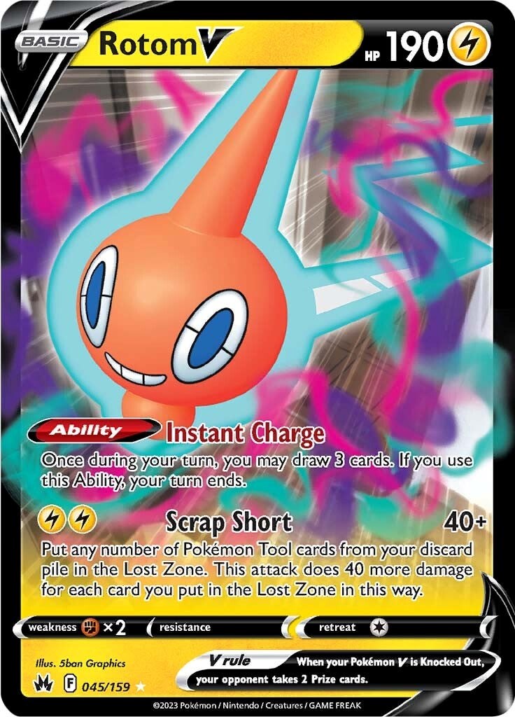 Rotom V (045/159) [Sword & Shield: Crown Zenith] | Eastridge Sports Cards & Games