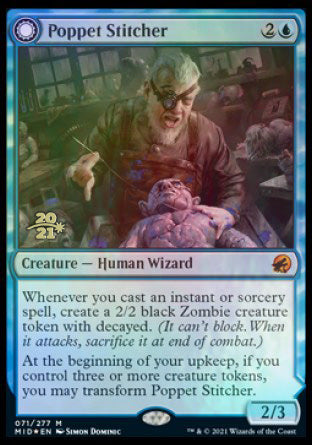 Poppet Stitcher // Poppet Factory [Innistrad: Midnight Hunt Prerelease Promos] | Eastridge Sports Cards & Games