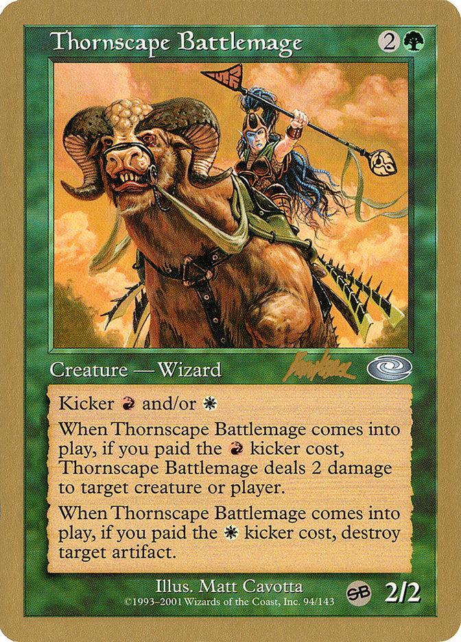 Thornscape Battlemage (Brian Kibler) (SB) [World Championship Decks 2002] | Eastridge Sports Cards & Games