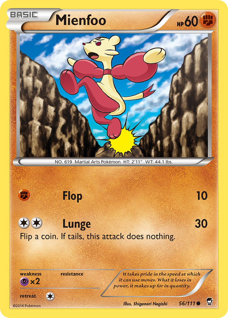Mienfoo (56/111) [XY: Furious Fists] | Eastridge Sports Cards & Games