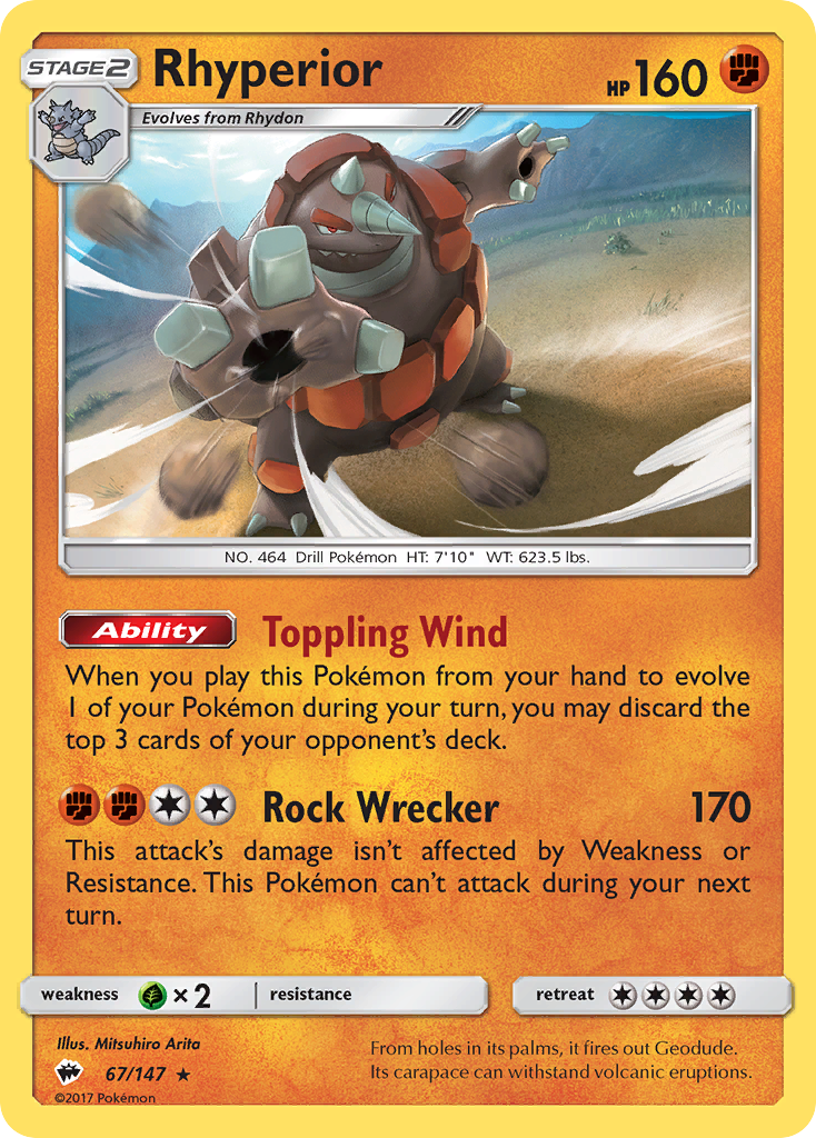 Rhyperior (67/147) [Sun & Moon: Burning Shadows] | Eastridge Sports Cards & Games