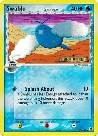 Swablu (65/101) (Delta Species) (Stamped) [EX: Dragon Frontiers] | Eastridge Sports Cards & Games