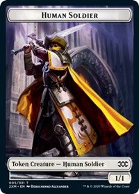 Human Soldier // Tuktuk the Returned Double-sided Token [Double Masters Tokens] | Eastridge Sports Cards & Games