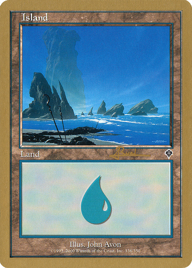 Island (ar336) (Antoine Ruel) [World Championship Decks 2001] | Eastridge Sports Cards & Games