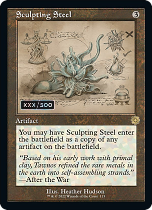 Sculpting Steel (Retro Schematic) (Serial Numbered) [The Brothers' War Retro Artifacts] | Eastridge Sports Cards & Games