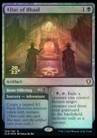 Altar of Bhaal // Bone Offering [Commander Legends: Battle for Baldur's Gate Prerelease Promos] | Eastridge Sports Cards & Games