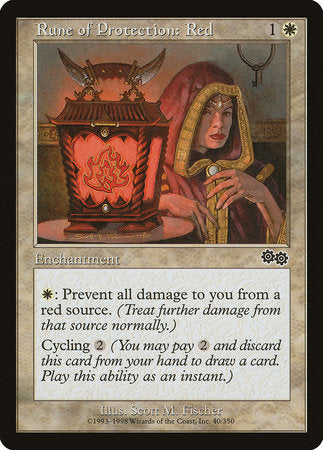 Rune of Protection: Red [Urza's Saga] | Eastridge Sports Cards & Games
