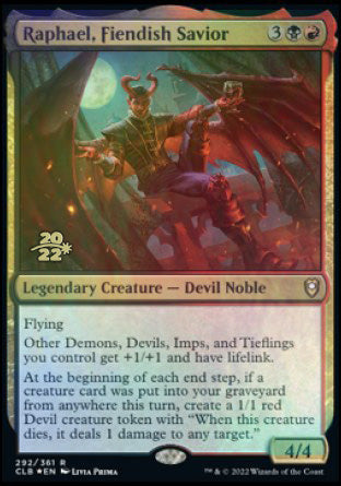 Raphael, Fiendish Savior [Commander Legends: Battle for Baldur's Gate Prerelease Promos] | Eastridge Sports Cards & Games