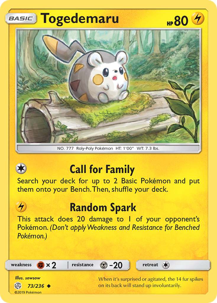Togedemaru (73/236) [Sun & Moon: Cosmic Eclipse] | Eastridge Sports Cards & Games