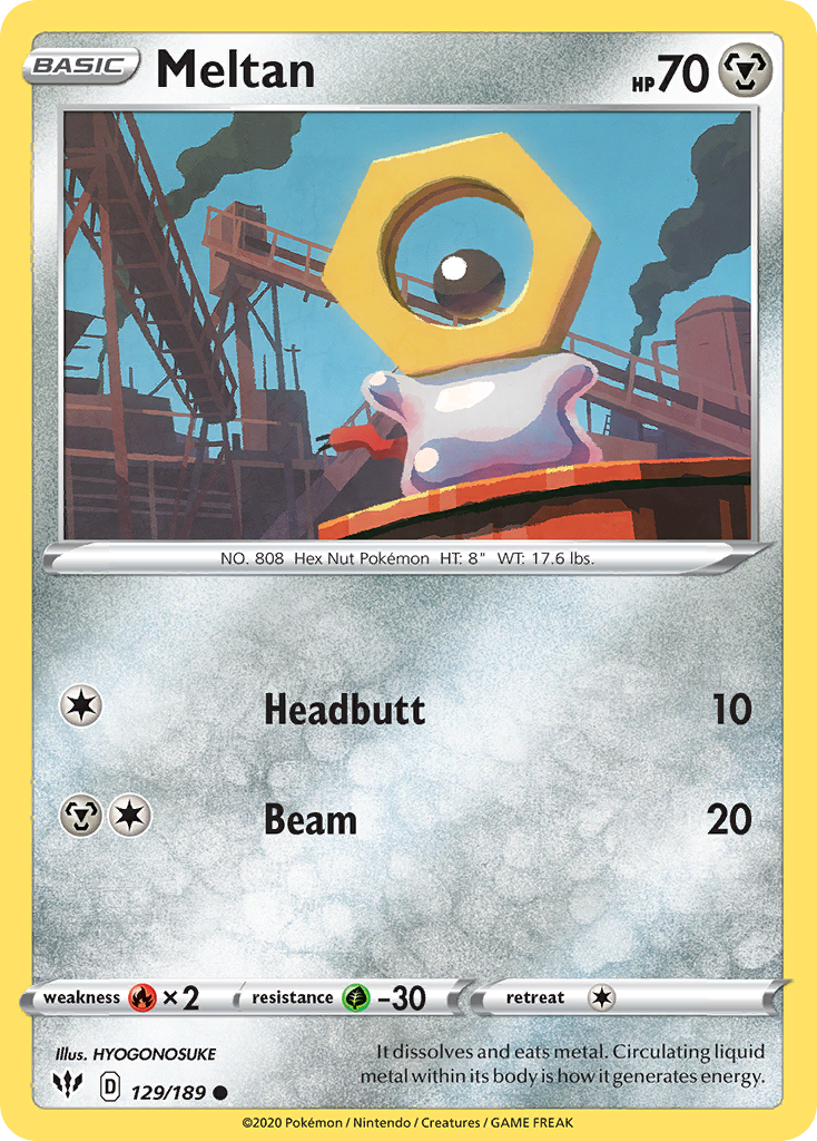 Meltan (129/189) [Sword & Shield: Darkness Ablaze] | Eastridge Sports Cards & Games