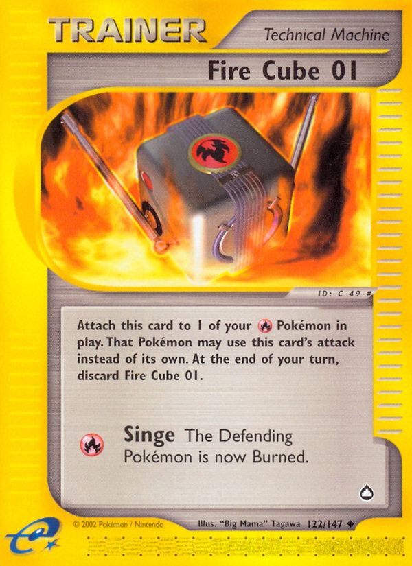 Fire Cube 01 (122/147) [Aquapolis] | Eastridge Sports Cards & Games