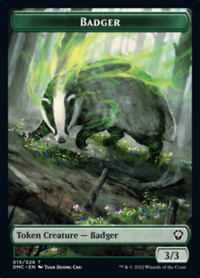 Bird (002) // Badger Double-sided Token [Dominaria United Tokens] | Eastridge Sports Cards & Games