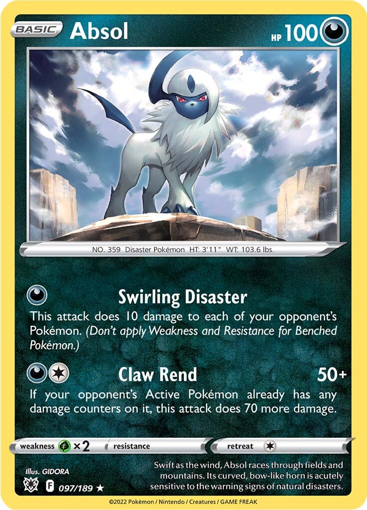 Absol (097/189) (Theme Deck Exclusive) [Sword & Shield: Astral Radiance] | Eastridge Sports Cards & Games