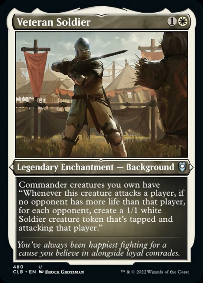 Veteran Soldier (Foil Etched) [Commander Legends: Battle for Baldur's Gate] | Eastridge Sports Cards & Games