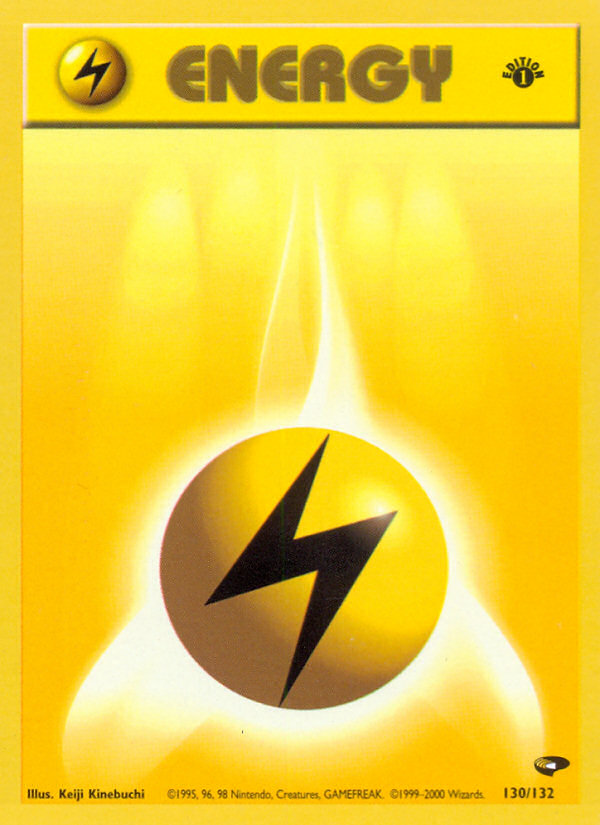 Lightning Energy (130/132) [Gym Challenge 1st Edition] | Eastridge Sports Cards & Games