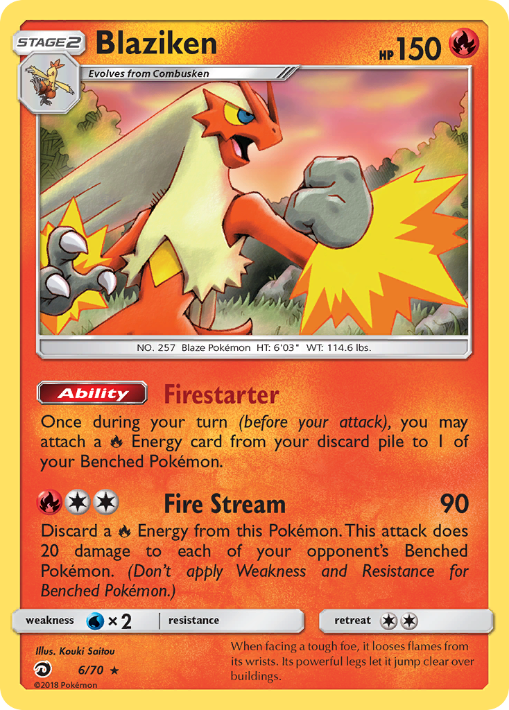 Blaziken (6/70) [Sun & Moon: Dragon Majesty] | Eastridge Sports Cards & Games