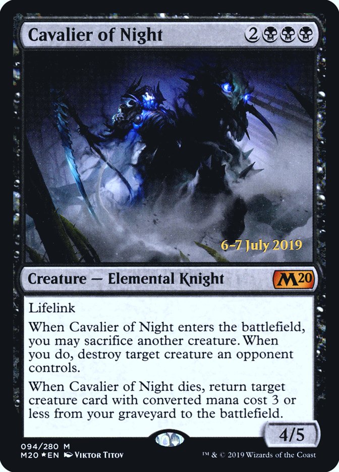 Cavalier of Night  [Core Set 2020 Prerelease Promos] | Eastridge Sports Cards & Games