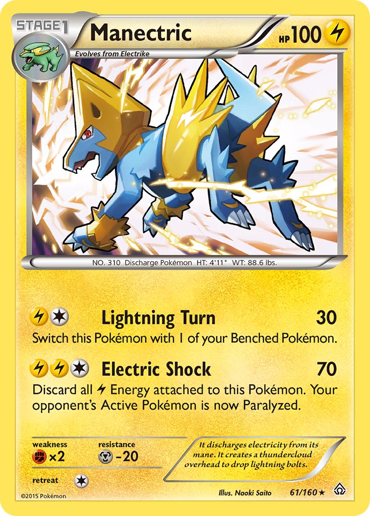 Manectric (61/160) (Theme Deck Exclusive) [XY: Primal Clash] | Eastridge Sports Cards & Games