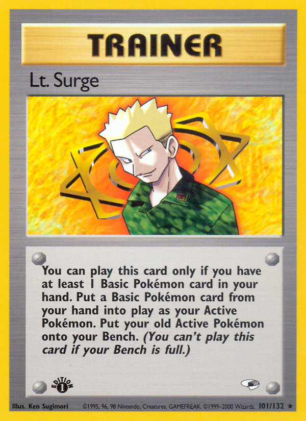 Lt. Surge (101/132) [Gym Heroes 1st Edition] | Eastridge Sports Cards & Games