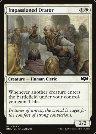 Impassioned Orator [Ravnica Allegiance] | Eastridge Sports Cards & Games