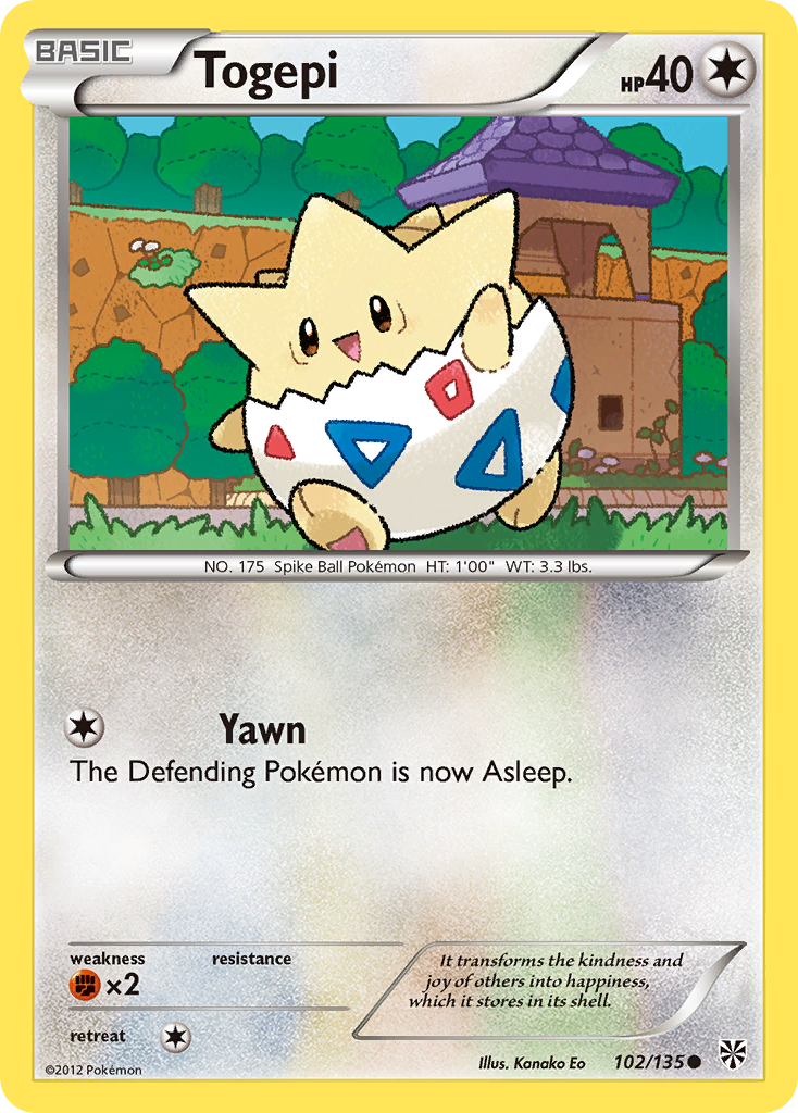 Togepi (102/135) [Black & White: Plasma Storm] | Eastridge Sports Cards & Games