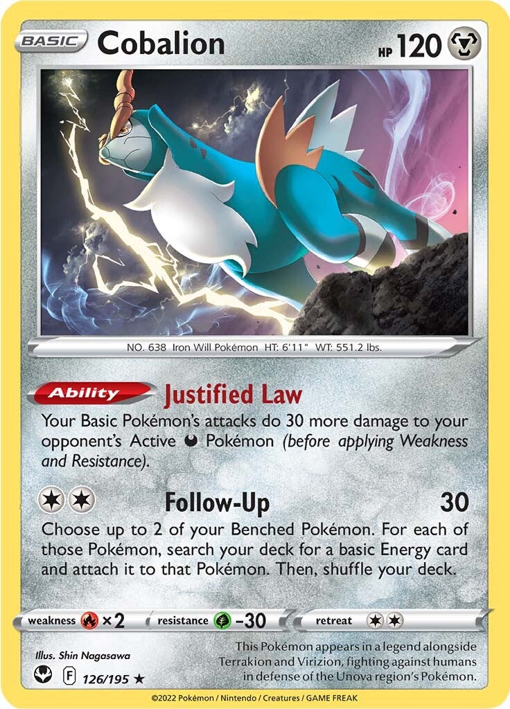 Cobalion (126/195) [Sword & Shield: Silver Tempest] | Eastridge Sports Cards & Games