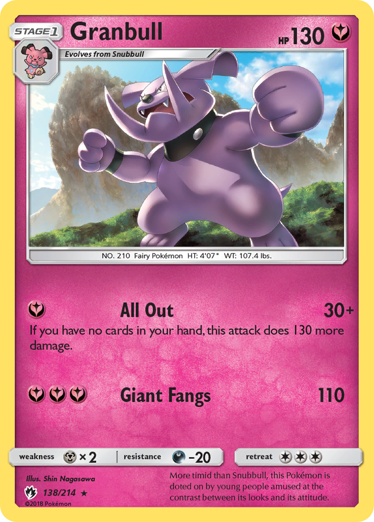 Granbull (138/214) [Sun & Moon: Lost Thunder] | Eastridge Sports Cards & Games