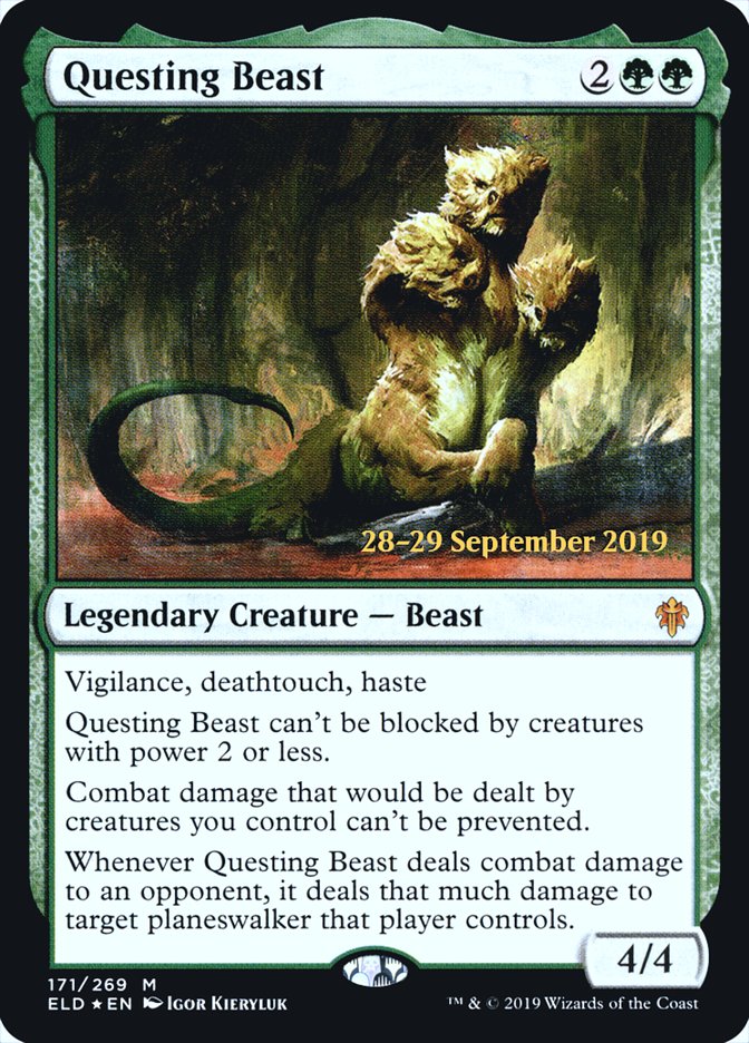 Questing Beast  [Throne of Eldraine Prerelease Promos] | Eastridge Sports Cards & Games