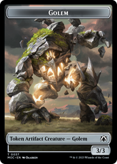 Golem // Blood Double-Sided Token [March of the Machine Commander Tokens] | Eastridge Sports Cards & Games