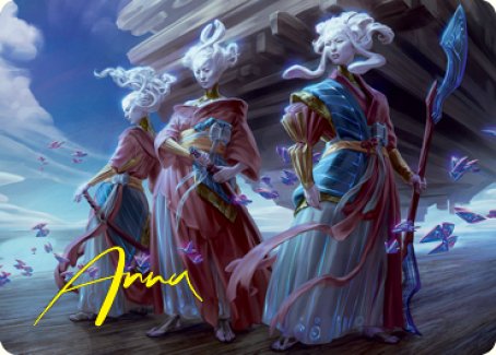 Guardians of Oboro Art Card (Gold-Stamped Signature) [Kamigawa: Neon Dynasty Art Series] | Eastridge Sports Cards & Games