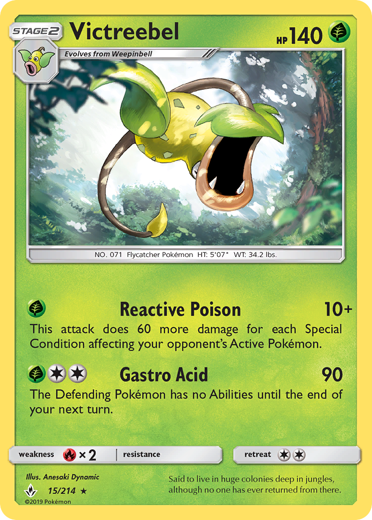 Victreebel (15/214) [Sun & Moon: Unbroken Bonds] | Eastridge Sports Cards & Games