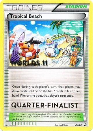 Tropical Beach (BW28) (Quarter Finalist) [Black & White: Black Star Promos] | Eastridge Sports Cards & Games