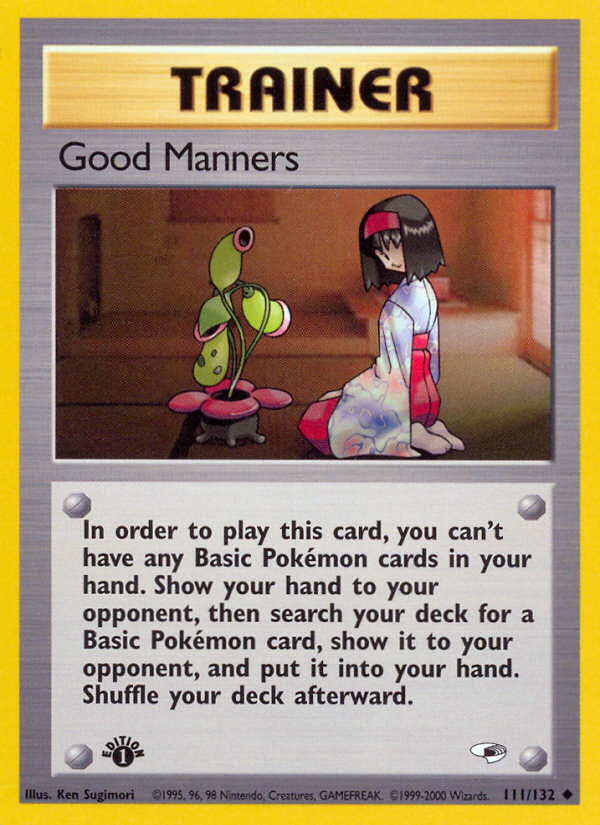 Good Manners (111/132) [Gym Heroes 1st Edition] | Eastridge Sports Cards & Games