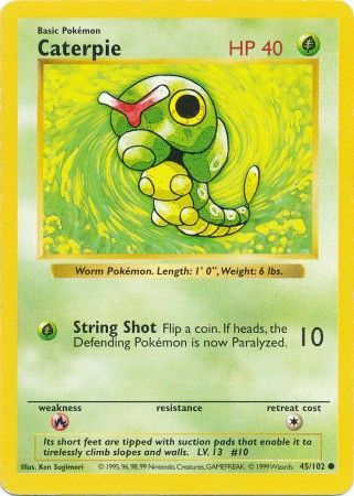 Caterpie (45/102) [Base Set Shadowless Unlimited] | Eastridge Sports Cards & Games