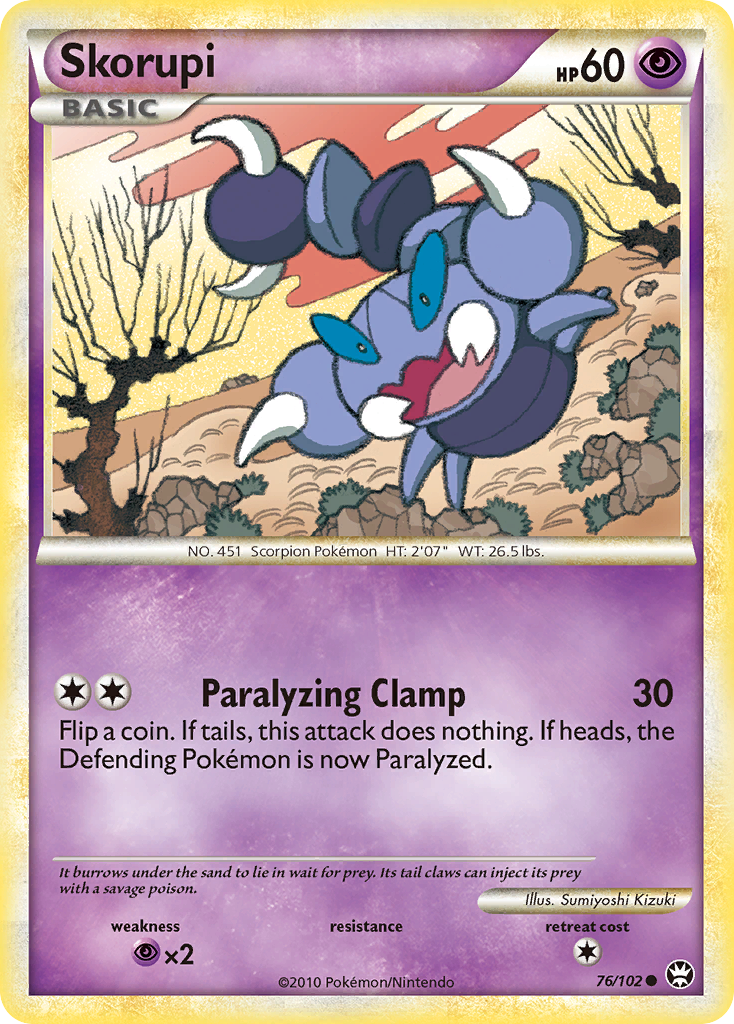 Skorupi (76/102) [HeartGold & SoulSilver: Triumphant] | Eastridge Sports Cards & Games