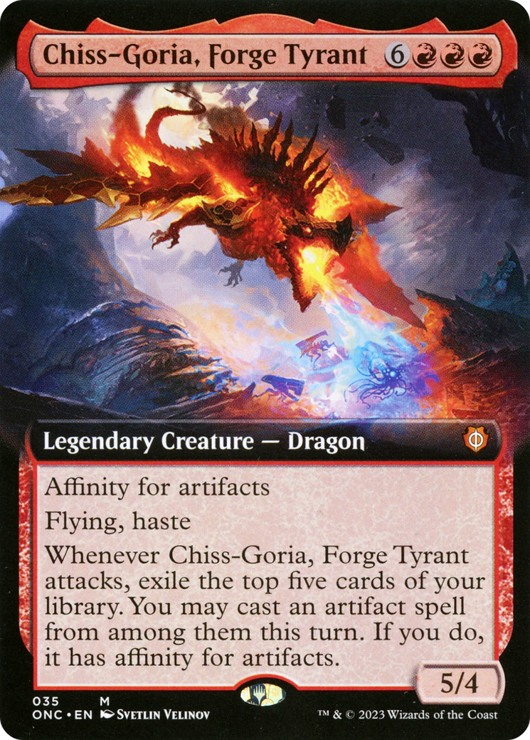 Chiss-Goria, Forge Tyrant (Extended Art) [Phyrexia: All Will Be One Commander] | Eastridge Sports Cards & Games