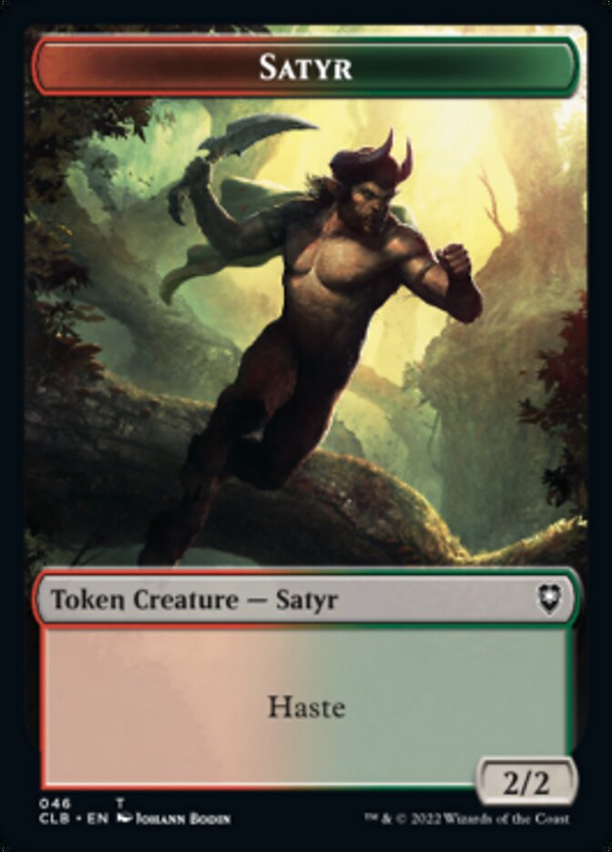 Satyr // Beast Double-sided Token [Commander Legends: Battle for Baldur's Gate Tokens] | Eastridge Sports Cards & Games