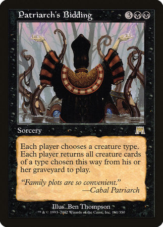 Patriarch's Bidding [Onslaught] | Eastridge Sports Cards & Games