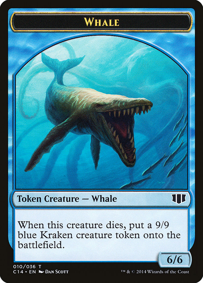 Whale // Zombie (011/036) Double-sided Token [Commander 2014 Tokens] | Eastridge Sports Cards & Games