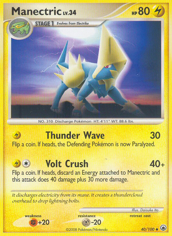 Manectric (40/100) [Diamond & Pearl: Majestic Dawn] | Eastridge Sports Cards & Games