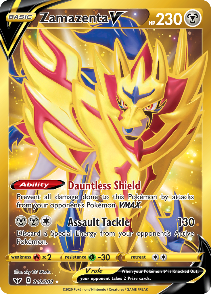 Zamazenta V (212/202) [Sword & Shield: Base Set] | Eastridge Sports Cards & Games