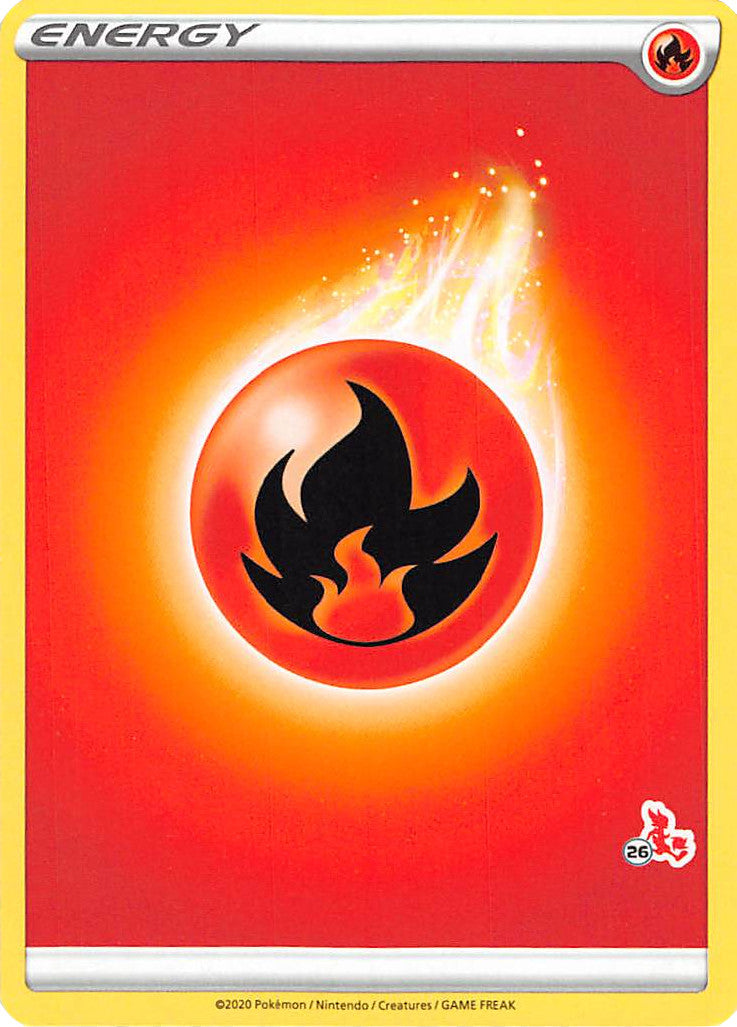 Fire Energy (Cinderace Stamp #26) [Battle Academy 2022] | Eastridge Sports Cards & Games
