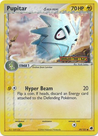 Pupitar (59/101) (Delta Species) (Stamped) [EX: Dragon Frontiers] | Eastridge Sports Cards & Games